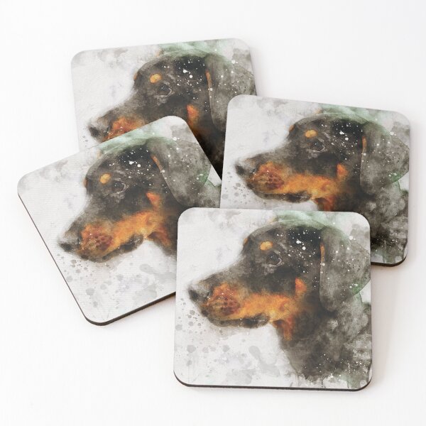 Item preview, Doberman Pinscher dog watercolour digital portrait designed and sold by Gerald Waters.