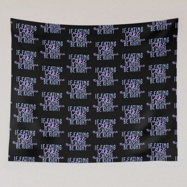 Item preview, Eat The Cake Dark Fan Quote Blue Purple designed and sold by Sunny Collections.