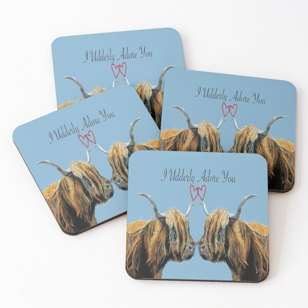 Item preview, I Udderly Adore you Highland Cow Gift Range designed and sold by IslesArt.