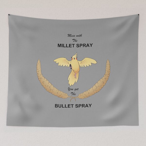 Item preview, Mess with the Millet Spray, you get the Bullet Spray designed and sold by OneSmolArtist.