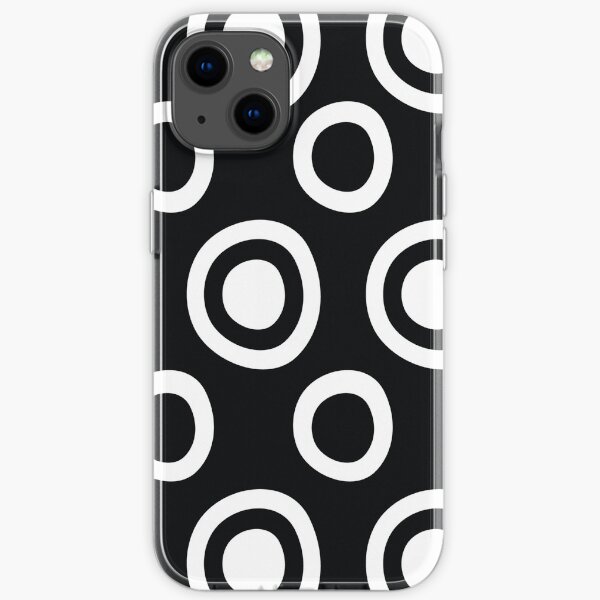 Black and White Circles Remix iPhone Soft Case