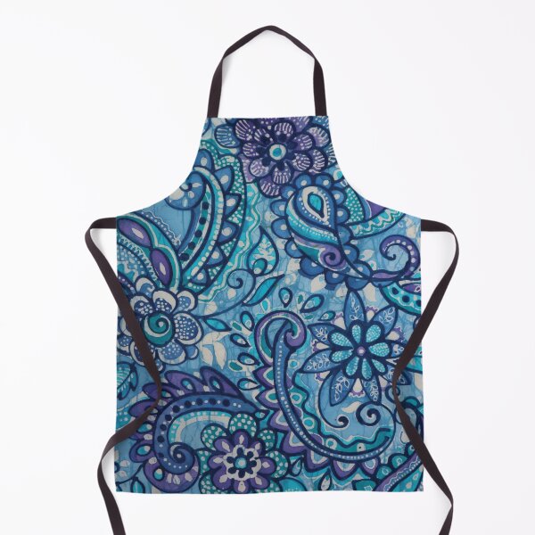 Item preview, Paisley Batik in Blue and Indigo designed and sold by Leslie Rogers Todder.