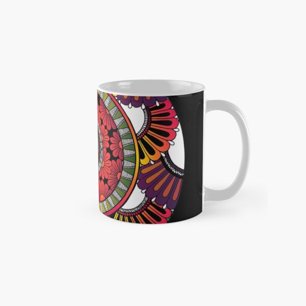 Infloresence Mandala | Black by SimmyGhatt Classic Mug