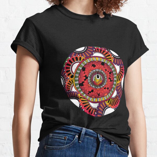 Infloresence Mandala | Black by SimmyGhatt Classic T-Shirt