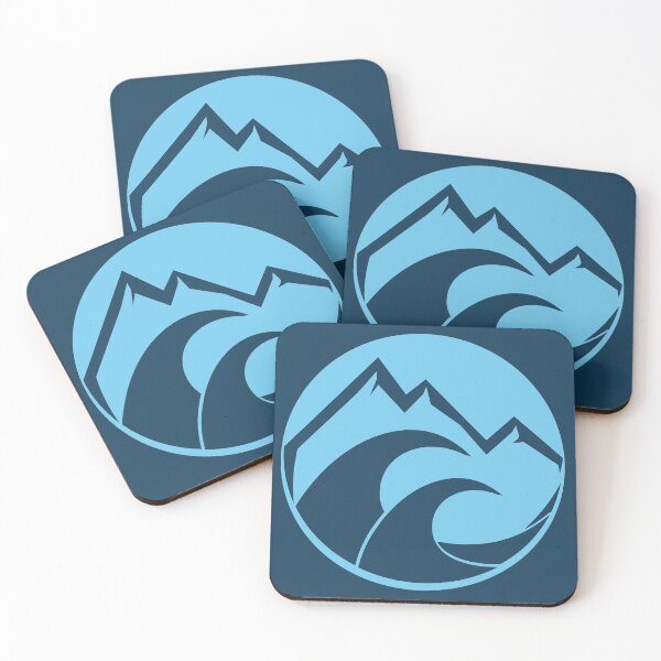 Item preview, jagged mountain and crashing ocean abstract  designed and sold by pholange.