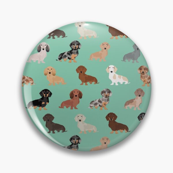 Item preview, Dachshund dog breed pattern dapple merle black and tan coat colors designed and sold by PetFriendly.
