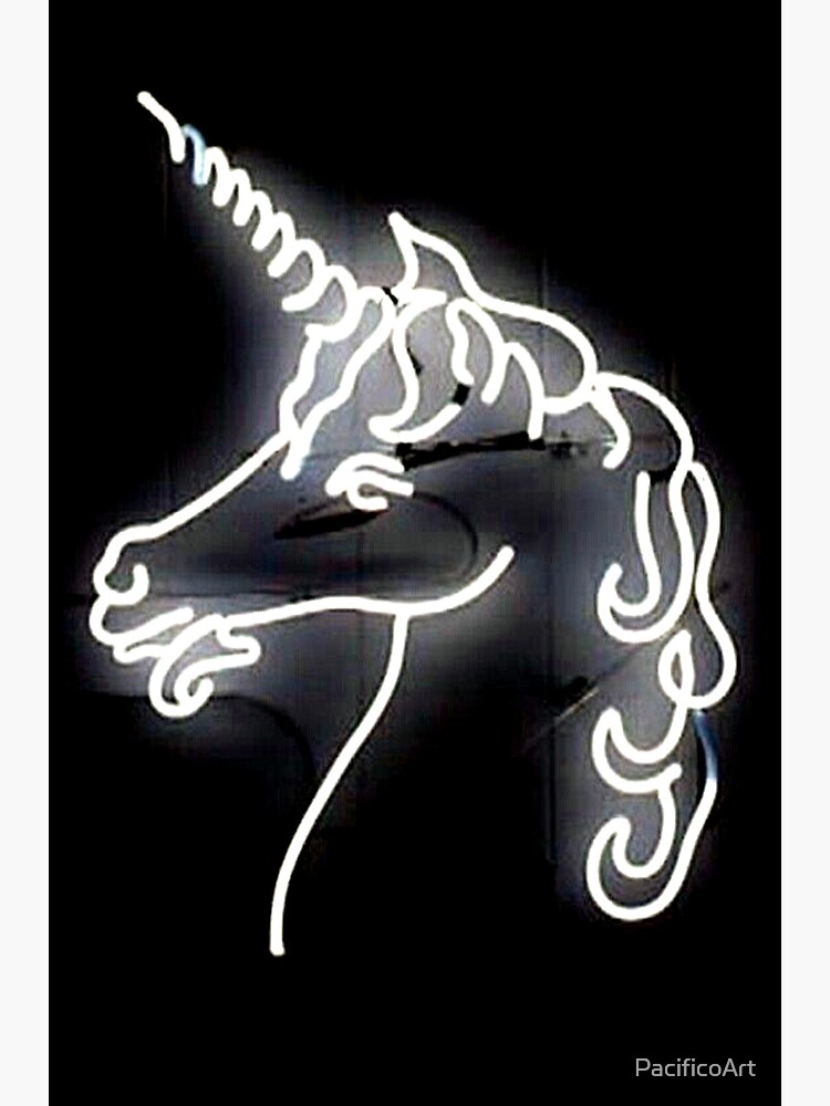 " Neon Unicorn Sculpture" Art Print for Sale by PacificoArt Redbubble
