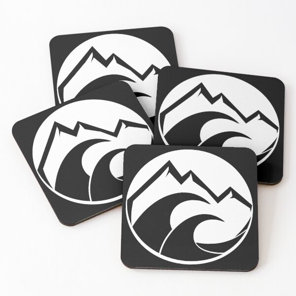 Item preview, jagged mountain and crashing ocean abstract  designed and sold by pholange.