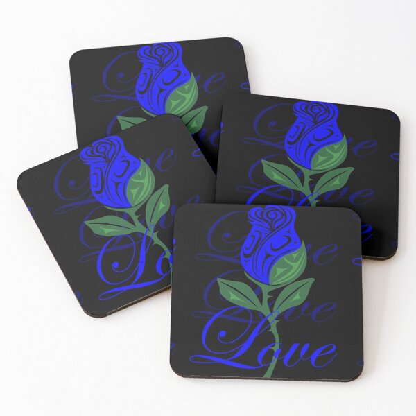 Item preview, Blue Rose on Black designed and sold by Lou-ann Neel.