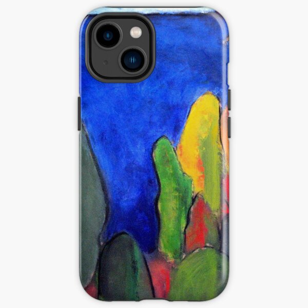 Cuadro colinas de la costa italiana Funda resistente para iPhone