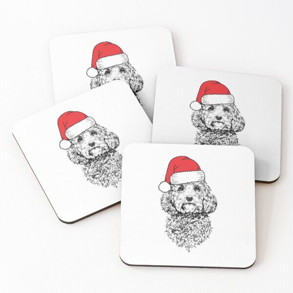 Item preview, Christmas Cockapoo Santa Dog Holiday designed and sold by thepawster.