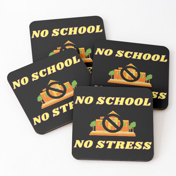 Item preview, No School No Stress In Black designed and sold by LuckyKermit.