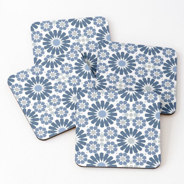 Item preview, Blue geometric flower pattern designed and sold by AD-Shop.