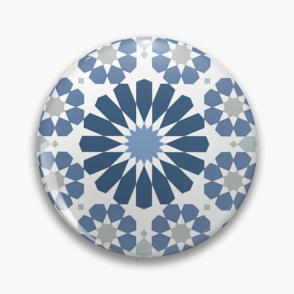 Item preview, Blue geometric flower pattern designed and sold by AD-Shop.