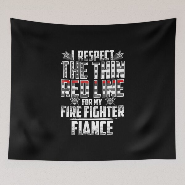 Item preview, Fiance Fire Fighter Thin Red Line designed and sold by wheedesign.