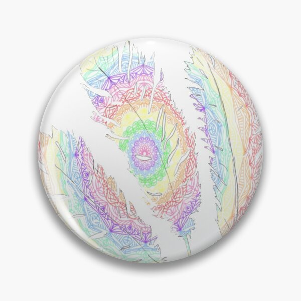 Item preview, Feather rainbow mandala.  designed and sold by artbycaseylh.