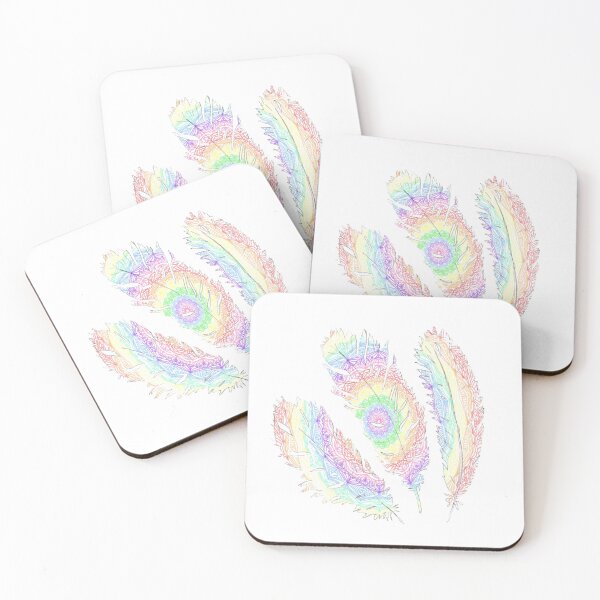 Item preview, Feather rainbow mandala.  designed and sold by artbycaseylh.