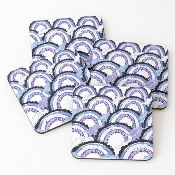 Item preview, Pastel purple blue rainbow pattern designed and sold by MarineTreasury.