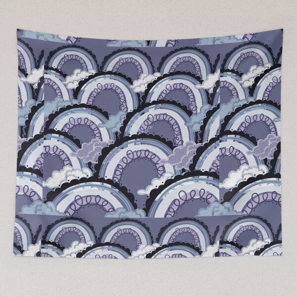 Item preview, Pastel purple blue rainbow pattern designed and sold by MarineTreasury.