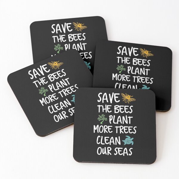 Item preview, Save The Bees Plant More Trees Clean Our Seas designed and sold by cimibaka25.