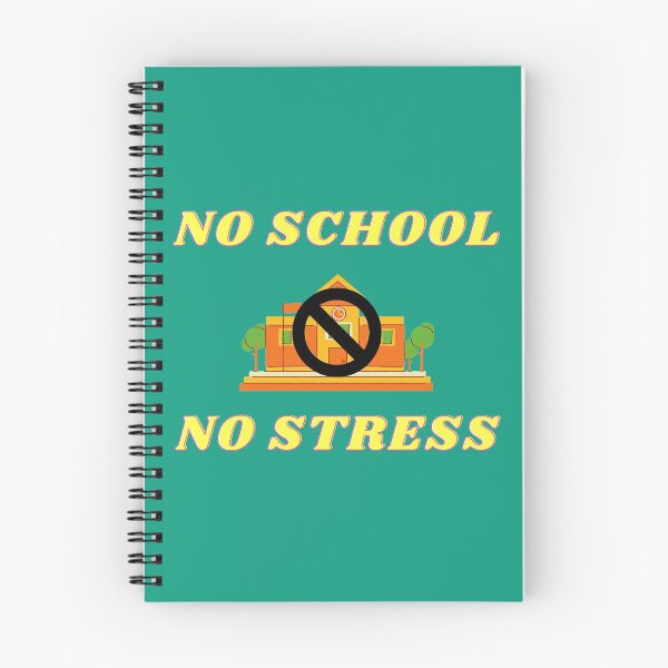 Item preview, No School No Stress In Cyan designed and sold by LuckyKermit.