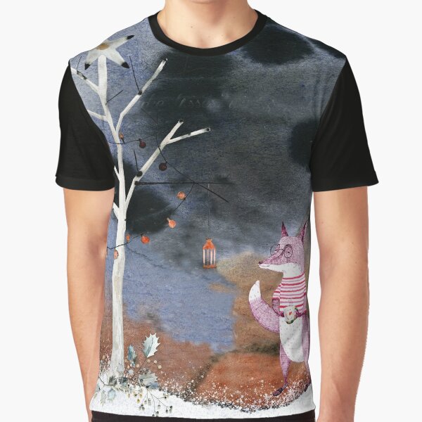 Holiday With Christmas Fox Graphic T-Shirt