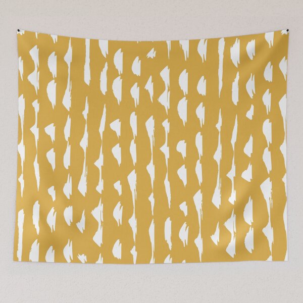 Item preview, Abstract Strokes, Striped Pattern, Yellow and White designed and sold by meggydesigns.
