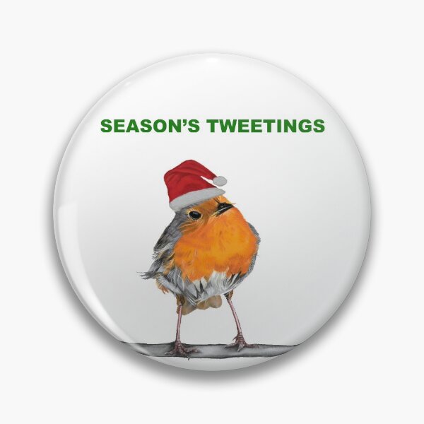 Item preview, Season's Tweeting Christmas Robin designed and sold by IslesArt.