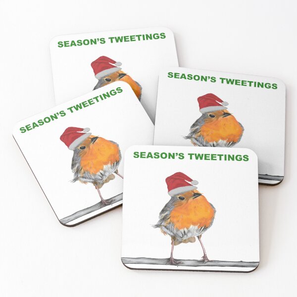 Item preview, Season's Tweeting Christmas Robin designed and sold by IslesArt.