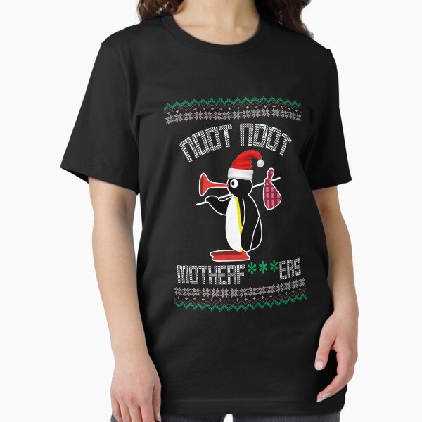 Vista previa del artículo con la obra «Divertido regalo de pingüino navideño de Noot Noot Fu**ing», diseñado y vendido por samer11.