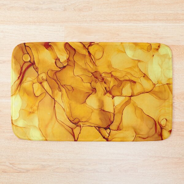Item preview, Golden Abstract #3: Original Alcohol ink Painting by Herzart designed and sold by herzart.