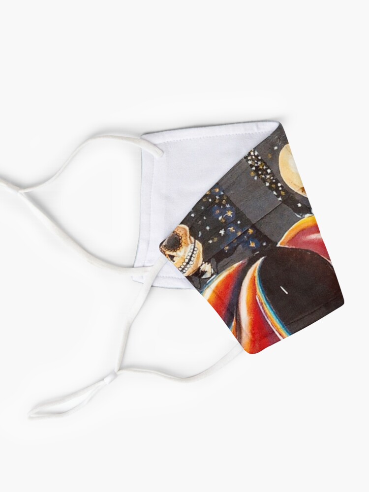 Alternate view of dia de muertos pattern Mask