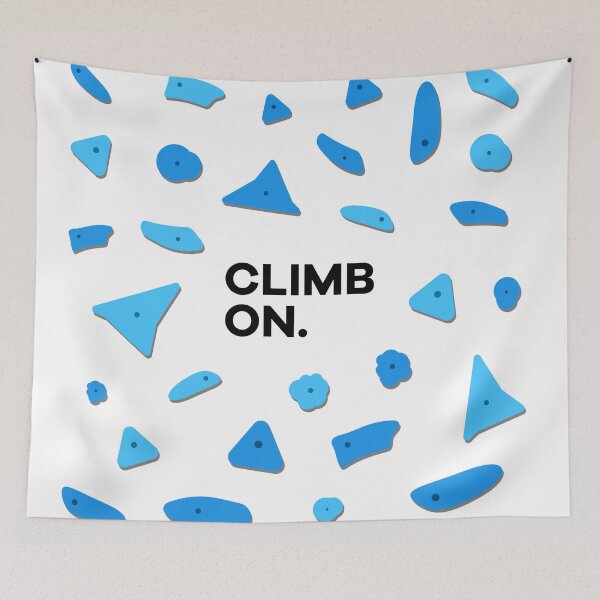Item preview, Climb On Climbing Holds Sticker Pack - Blue designed and sold by Seth's Tees.