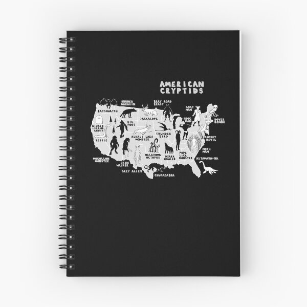 Item preview, Map Of Cryptids In The USA designed and sold by whitepaperbag.