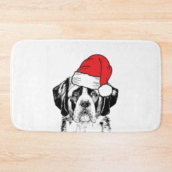 Item preview, Christmas St. Bernard Santa Dog Holiday designed and sold by thepawster.