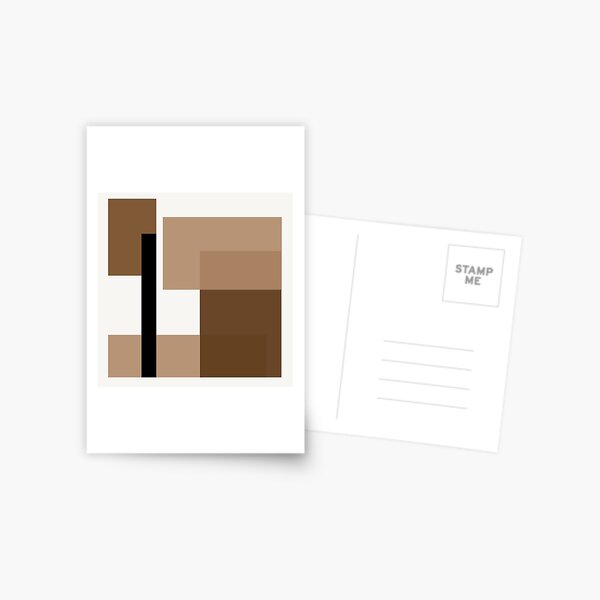 Neutral brown Abstract Postcard