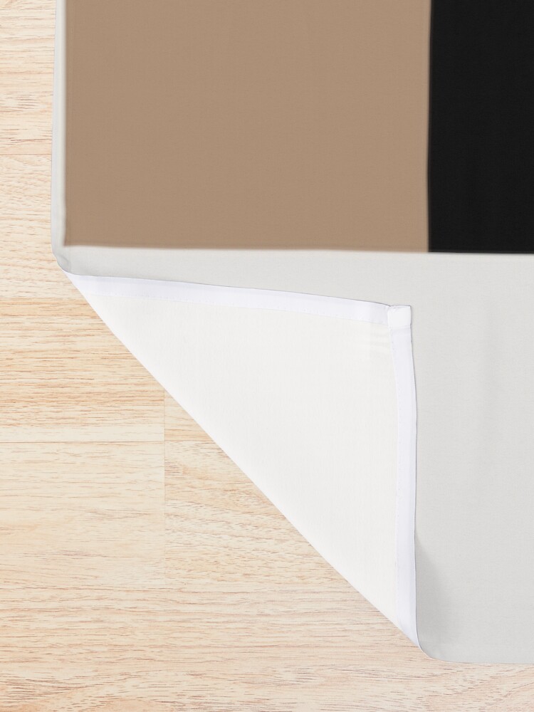 Alternate view of Neutral brown Abstract Shower Curtain