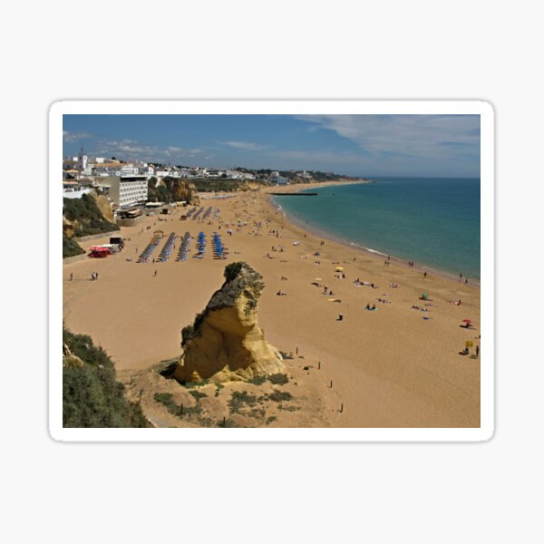 Albufeira beach panorama, Algarve - Portugal Sticker