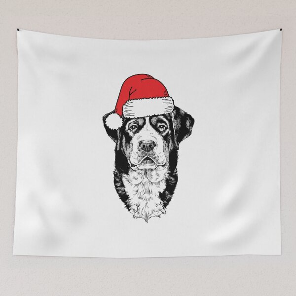 Item preview, Christmas Swissy Santa Greater Swiss Mountain Dog Holiday designed and sold by thepawster.