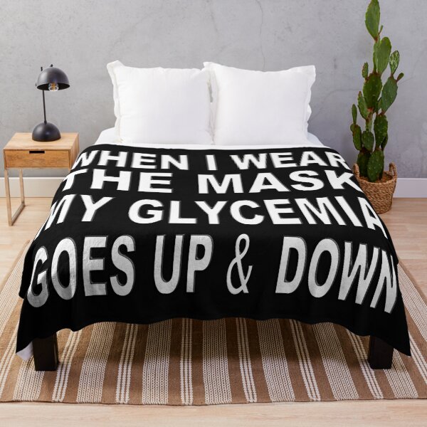 Item preview, WHEN I WEAR THE MASK MY GLYCEMIA GOES UP & DOWN -  DIABETES CORONA - DIABETIC CHRISTMAS GIFT designed and sold by Ralek.