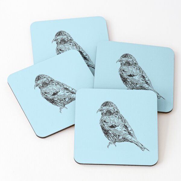 Item preview, White Winged Crossbill Black Print designed and sold by designsasstultd.