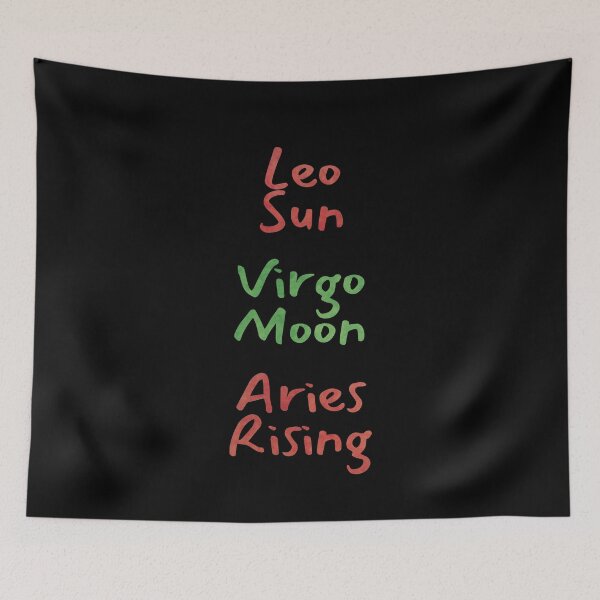 Item preview, Leo Sun Virgo Moon Aries Rising Text designed and sold by leomooncreates.