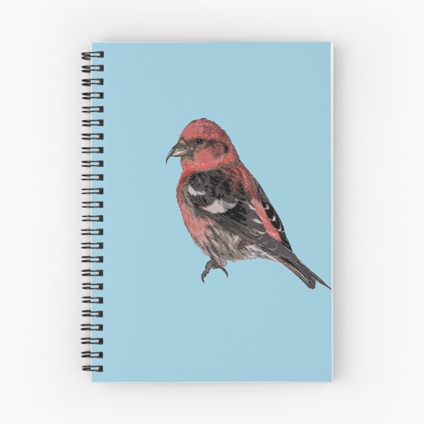 Item preview, White Winged Crossbill Color Print designed and sold by designsasstultd.