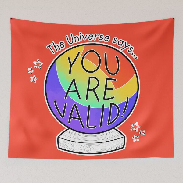Item preview, Rainbow flag crystal ball - The Universe says... You are valid! designed and sold by Chiara Filincieri.