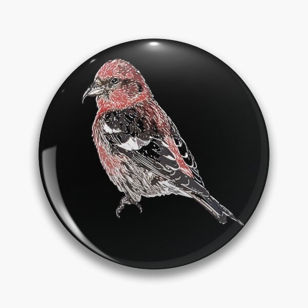 Item preview, White Winged Crossbill White Alternate Print designed and sold by designsasstultd.