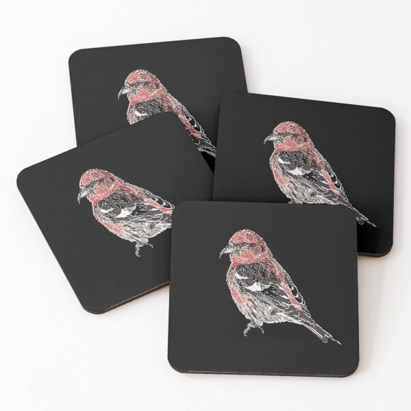 Item preview, White Winged Crossbill White Alternate Print designed and sold by designsasstultd.
