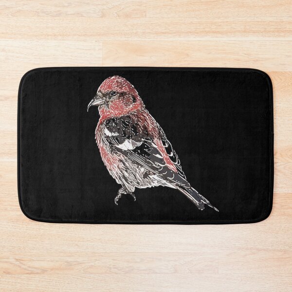 Item preview, White Winged Crossbill White Alternate Print designed and sold by designsasstultd.