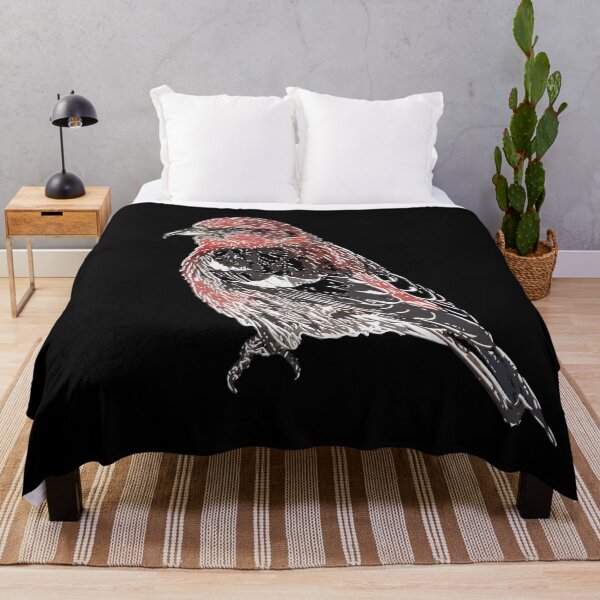 Item preview, White Winged Crossbill White Alternate Print designed and sold by designsasstultd.