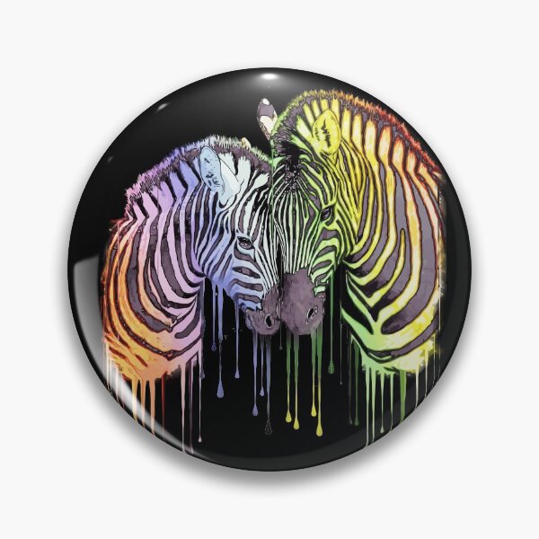 Item preview, Colorful watercolor zebra, dripping rainbow paint, color, zebra print,  animal print, colorful zebra stripes designed and sold by Collagedream.