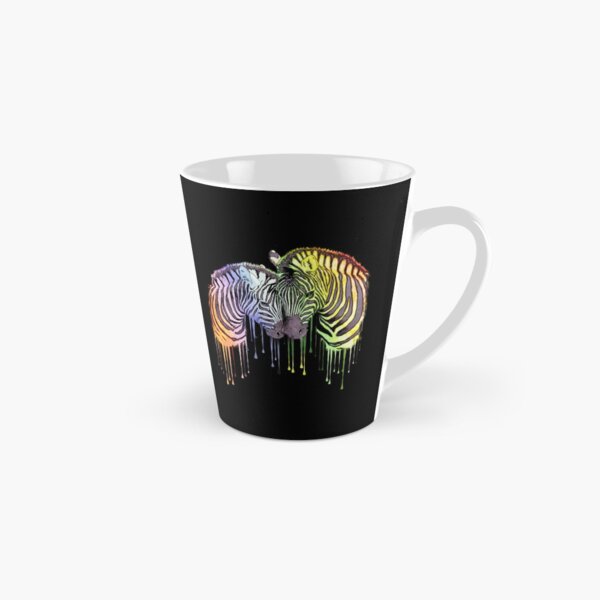 Rainbow Coffee Mug, Stripes Coffee Cup, Sun Catcher Mug, Hand Painted Colorful  Glass Mug 